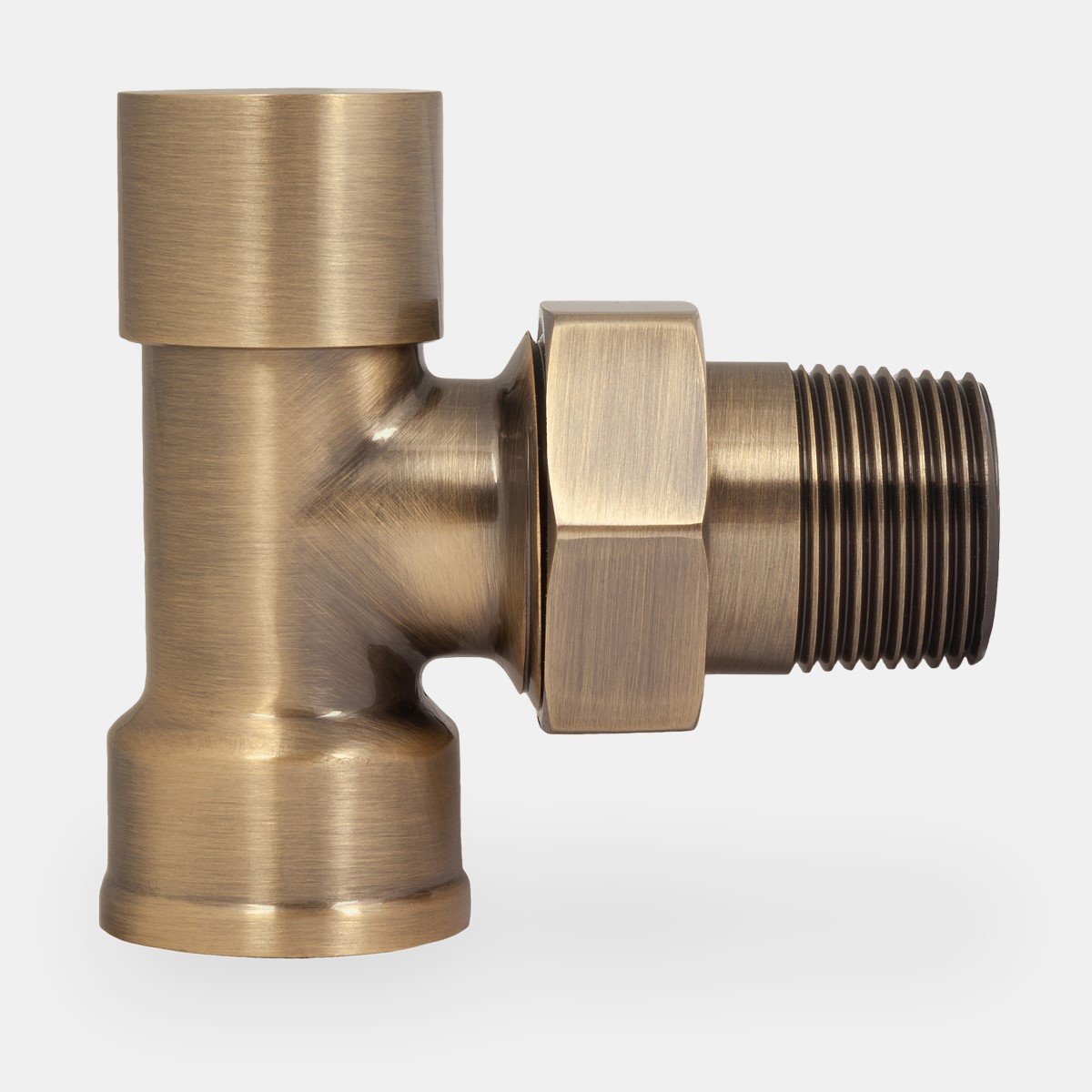 ¾" Niva FIP Angled Lockshield in Antique Brass