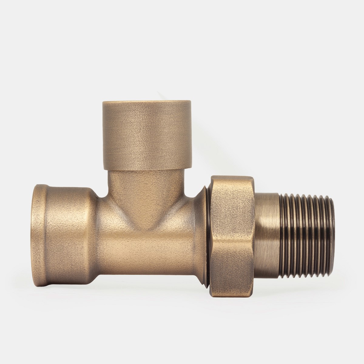 ¾" Niva FIP Straight Lockshield in Natural Brass