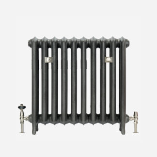 Emmeline III 670mm Castrads radiator in black iron finish